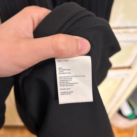 Oak + Fort Chiffon Dress with pleats - Picture 5 of 5